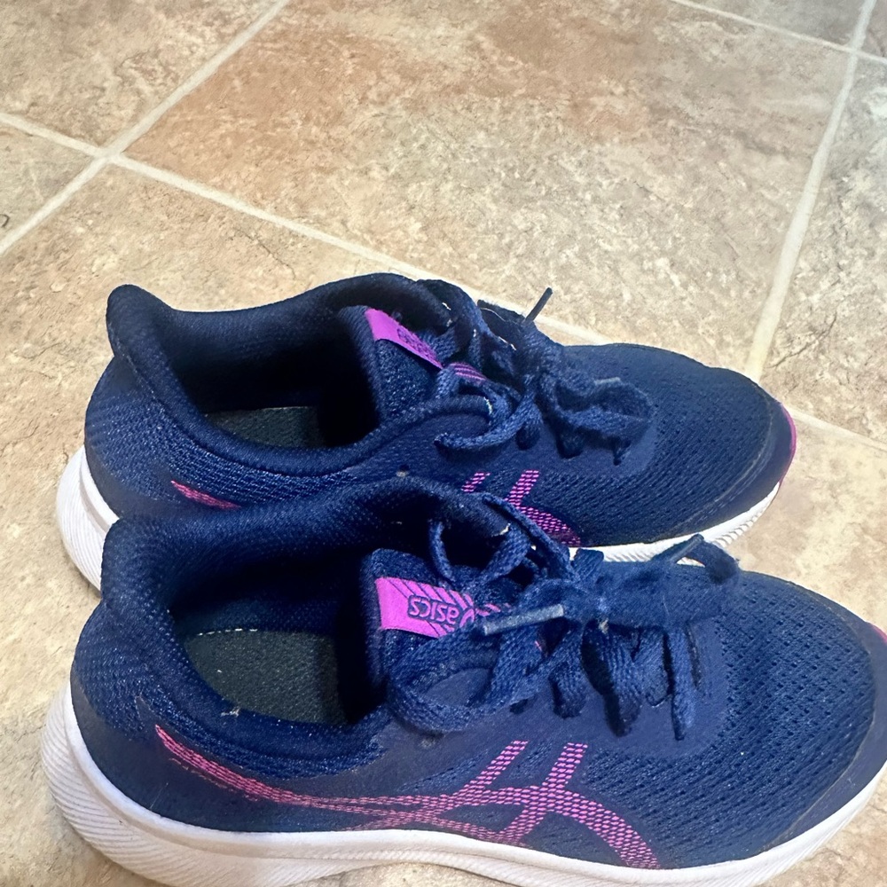Asics Kids' Blue and Pink Sneakers